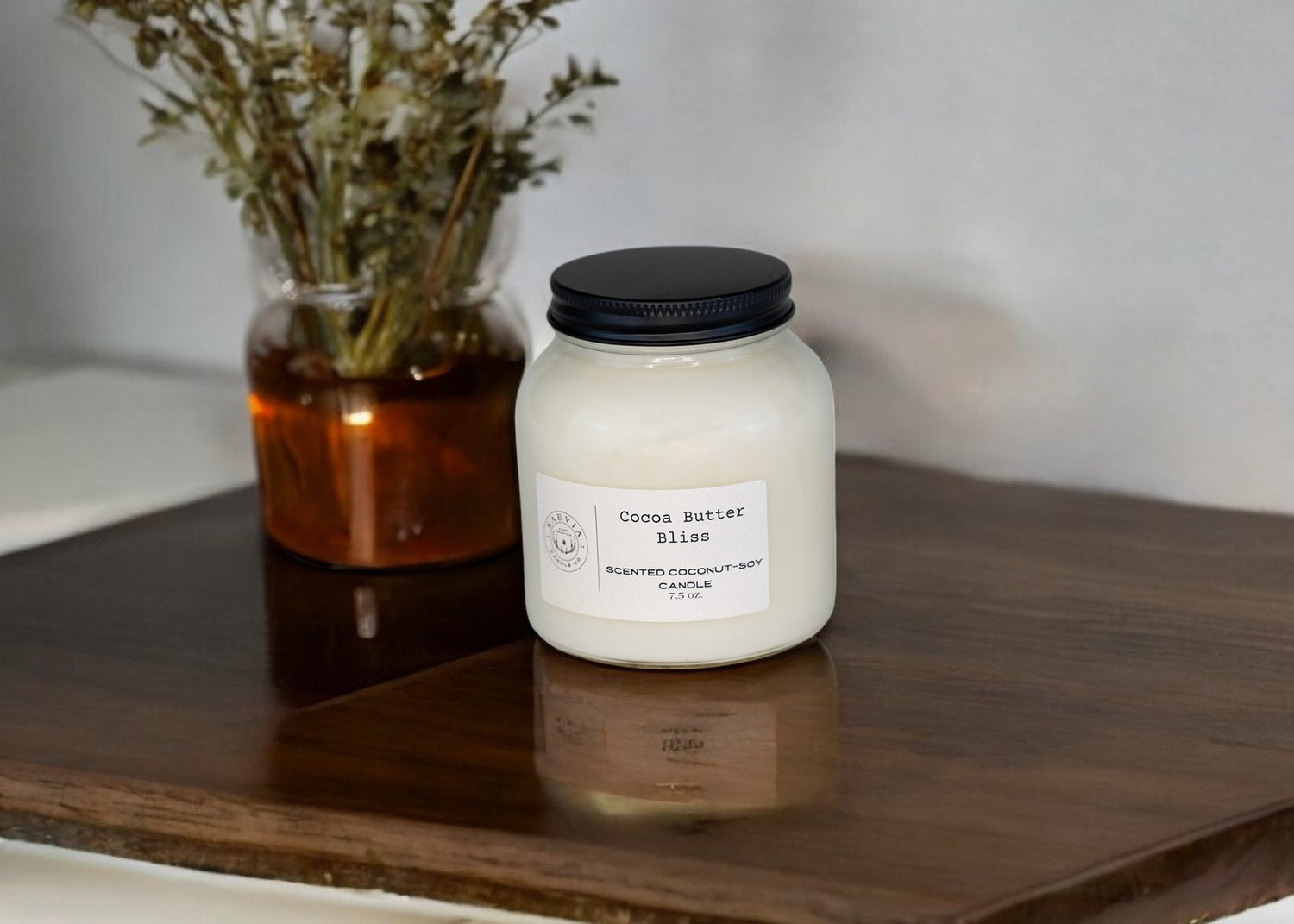 Apothecary Candle – 7.5 oz soy candle in clear glass with cotton wick