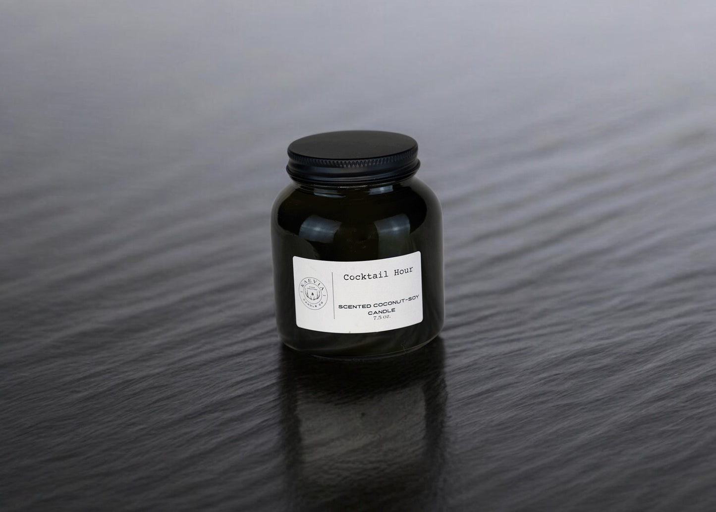 Apothecary Candle – 7.5 oz soy candle in green glass with cotton wick"
