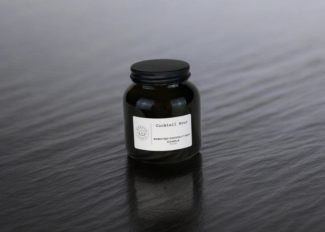 Apothecary Candle – 7.5 oz soy candle in green glass with cotton wick&quot;