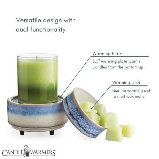 A Visual showing the warming plate and dish. The plate is 3.5&quot;