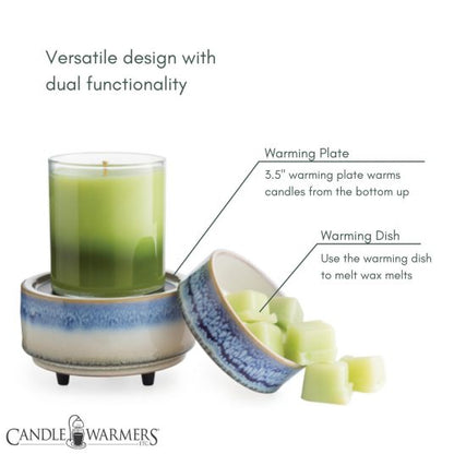 A Visual showing the warming plate and dish. The plate is 3.5&quot;