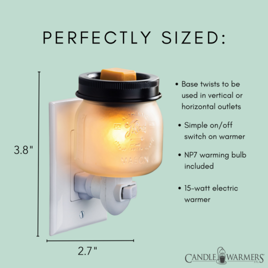 Glass Mason Jar Plugin Warmer